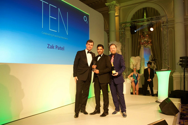 Zak Patel - O2 Franchise of the Year 2015 TEN Awards