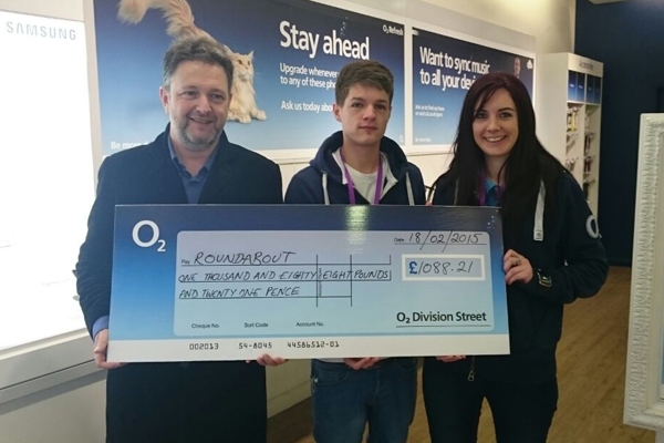 Sheffield O2 Store Fundraising for Roundabout Homeless Charity